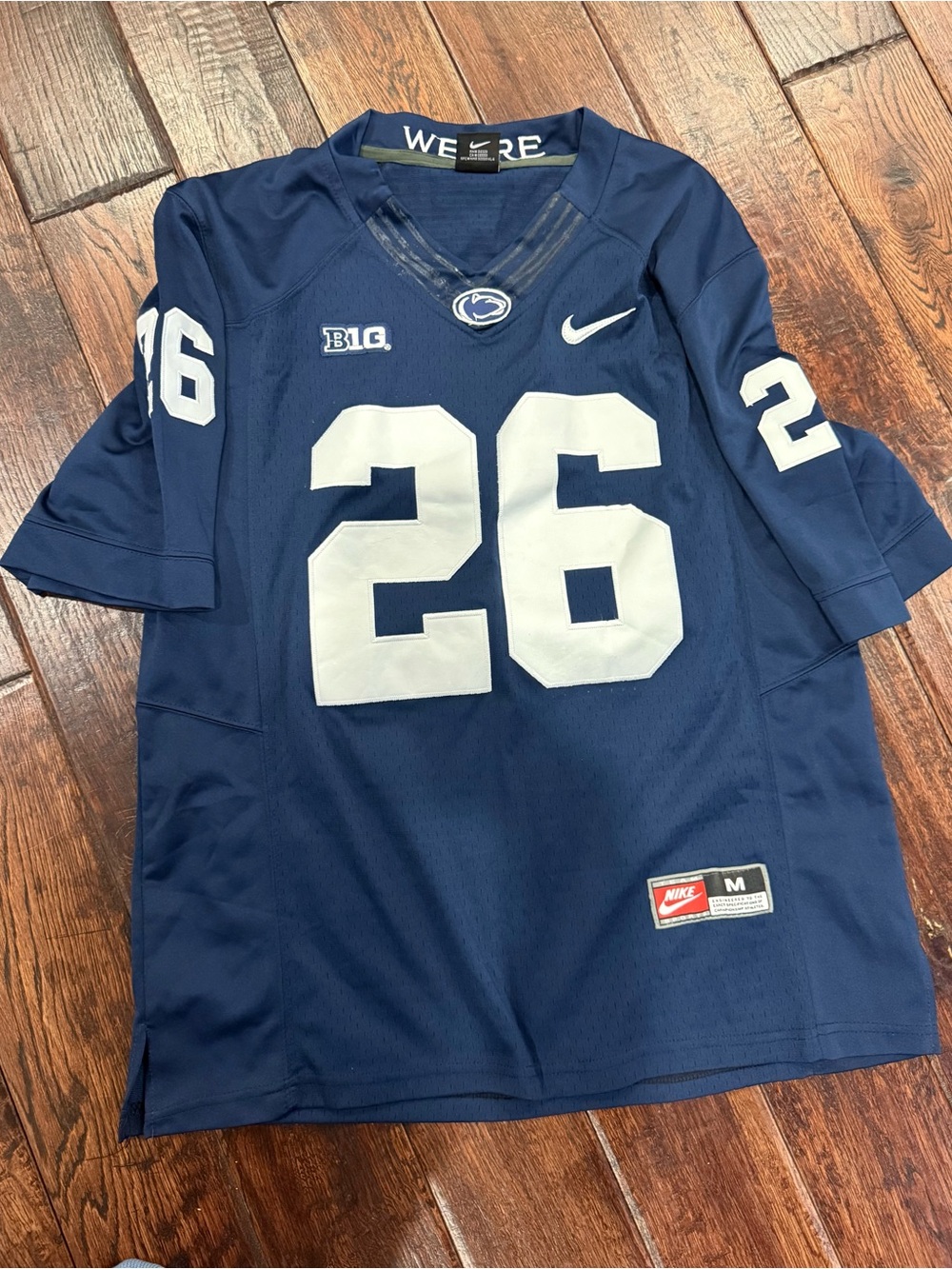 Nike Navy and White 'WE ARE' Team Football Jersey